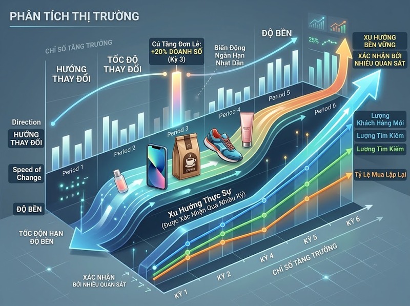 Phân tích xu hướng thị trường từ dữ liệu, động lực đến khả năng phát triển